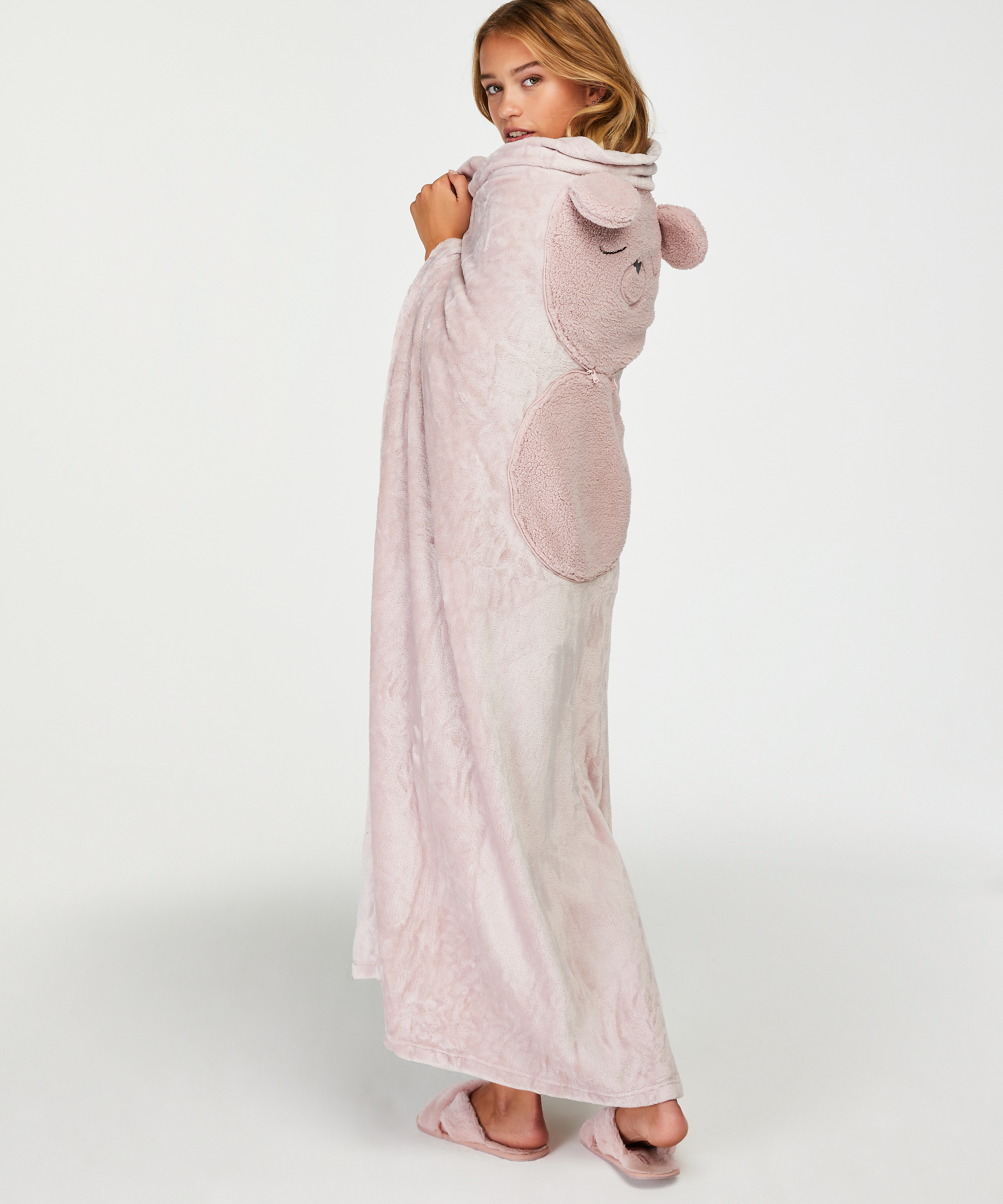 Cosy Bear Throw, Purple, main