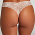 Lace Back Invisible Thong, Pink