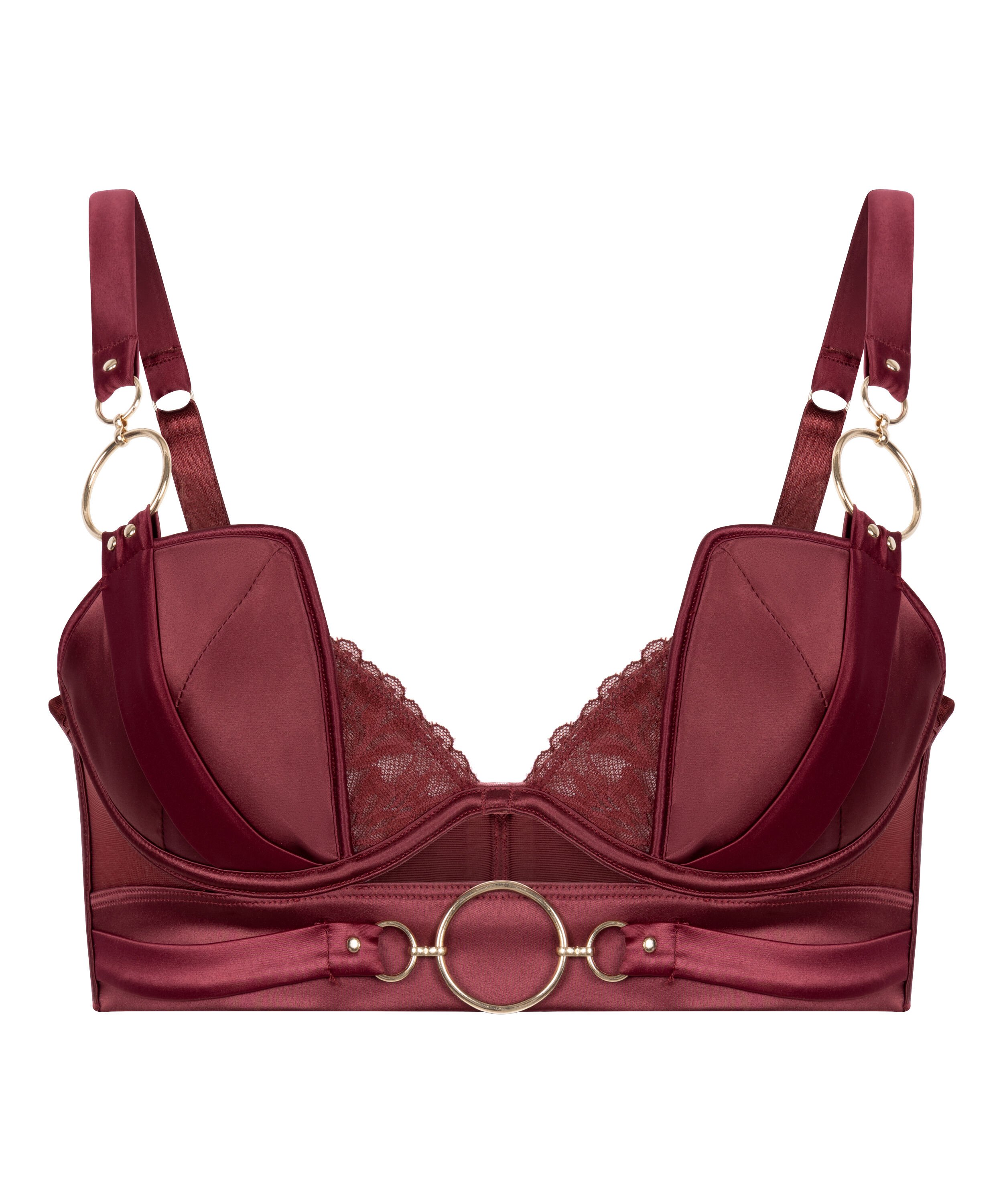 Marjolein Padded Underwired Longline Bra, Red