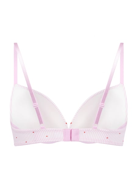 Plunge Padded Underwired Bra, Pink