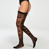 Stockings 20 Denier Lacey Spots, Black