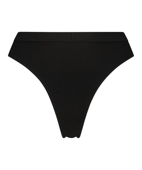 Baddie high-cut thong, Black