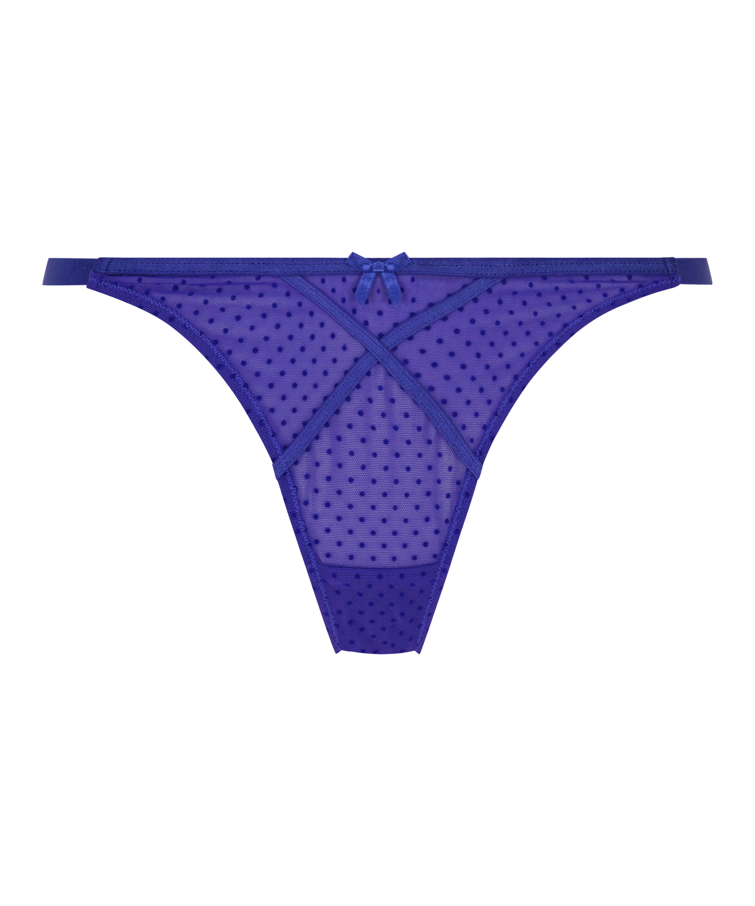 Nikki High Leg Thong, Blue, main