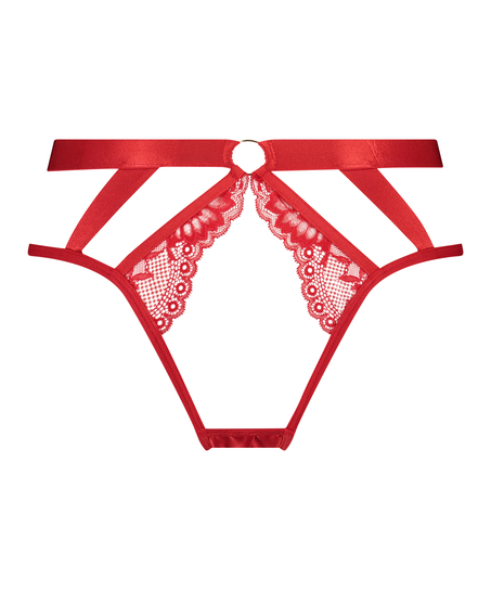 Clementine Open Crotch Brasilian, Red