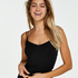 Seamless spaghetti top, Black