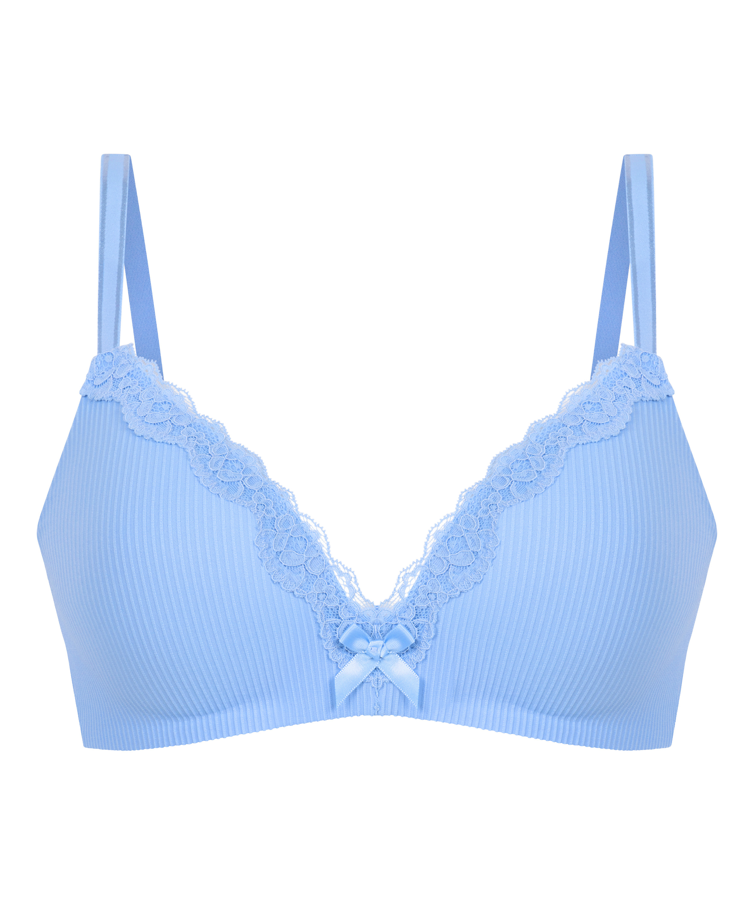 Lola Padded Non-Wired Bra, Blue, main