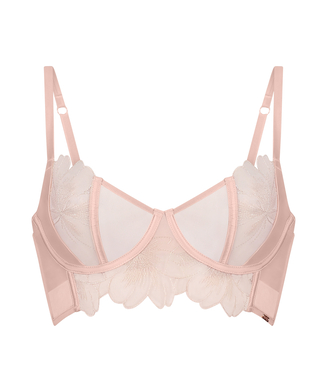Sher Non-Padded Underwired Longline Bra, Pink