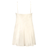 Silk Lace Slip Dress, Beige