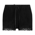 Velvet lace shorts, Black