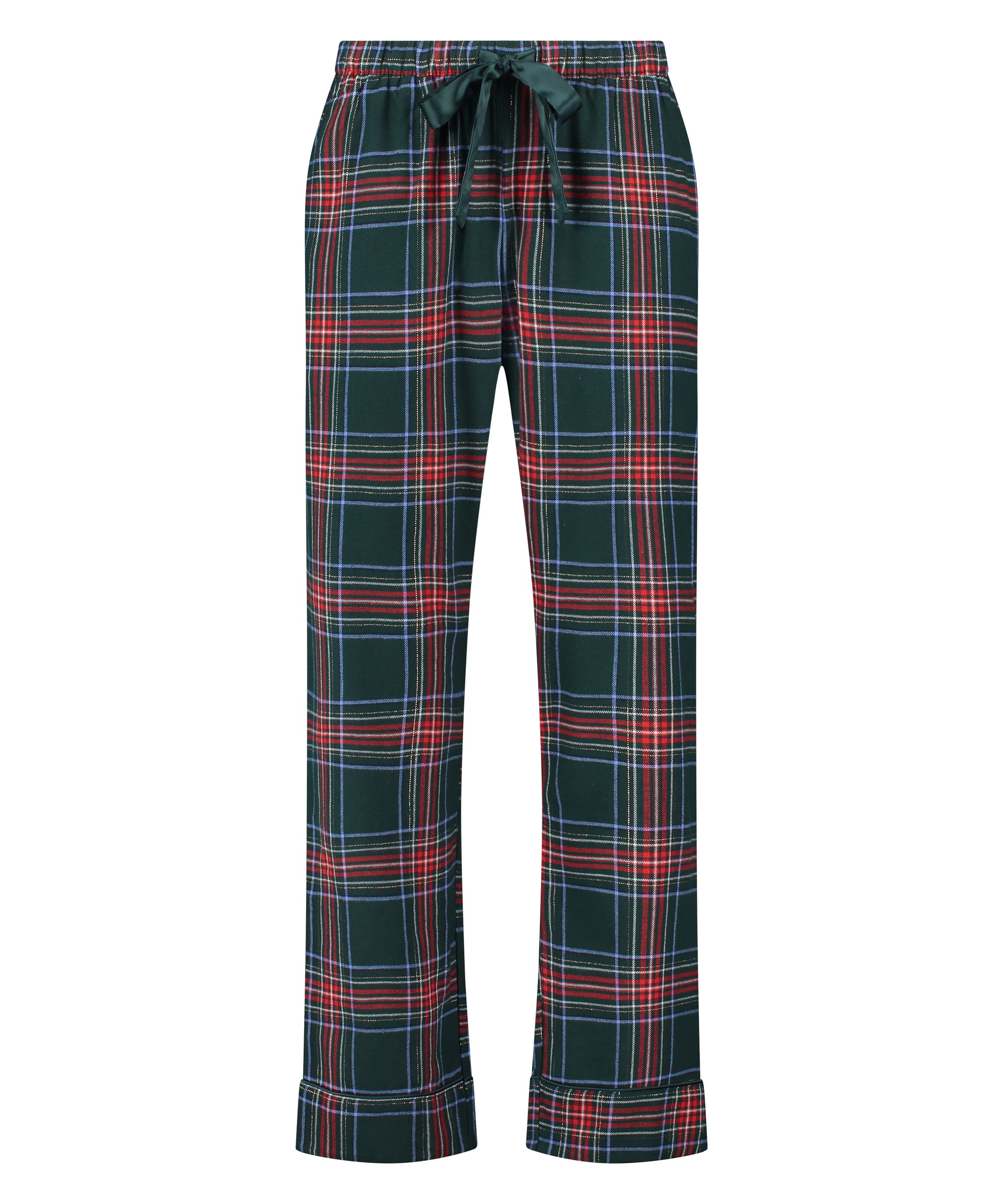 Tall Flannel Pyjama Pants, Green, main