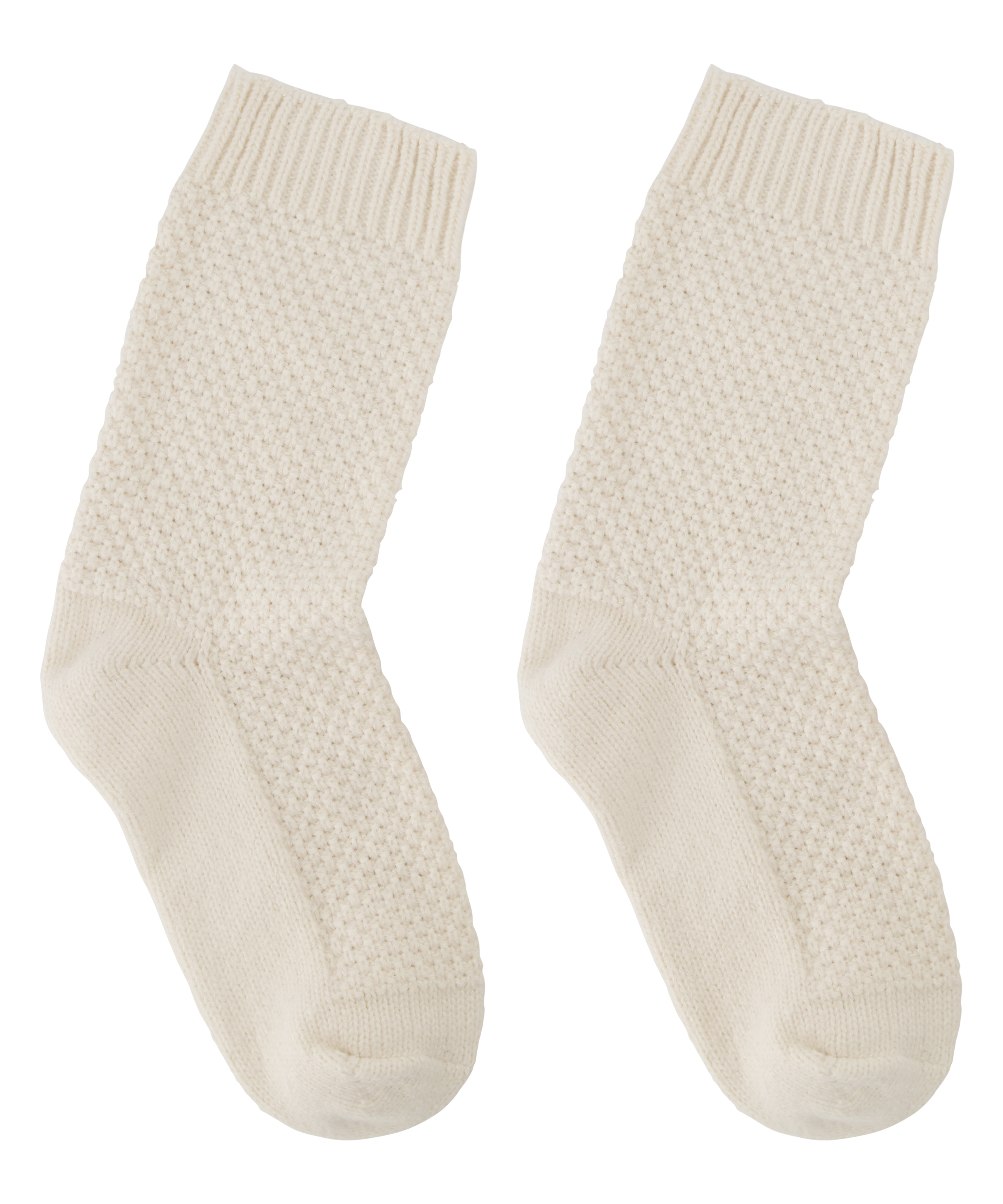 1 pair of knitted socks, White, main