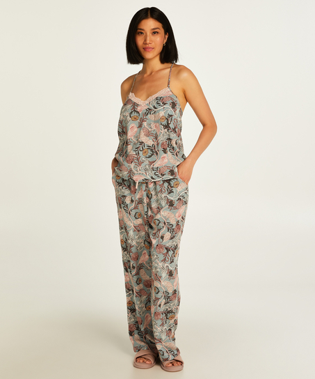 woven tapered Pyjama Pants, Grey