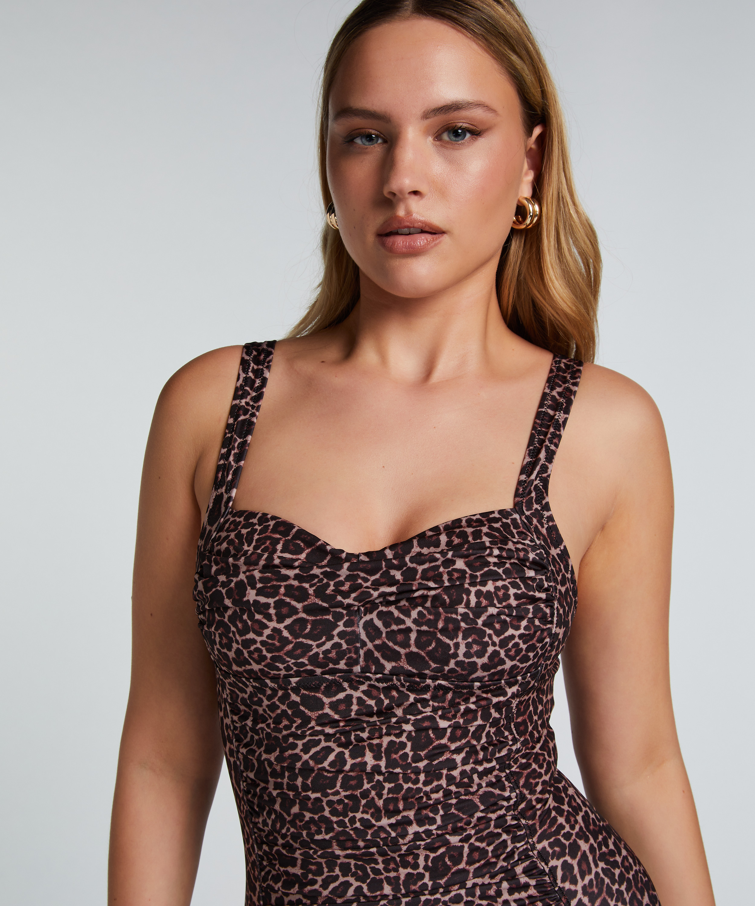 Leopard Swimsuit, Brown, main