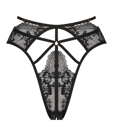 Roxanne Open Crotch Brazilian, Black