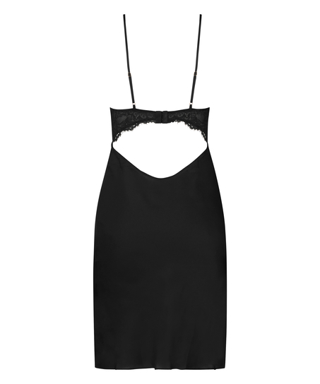 Lora Slip Dress, Black