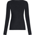 super soft Boatneck shirt with Cashmere, Black