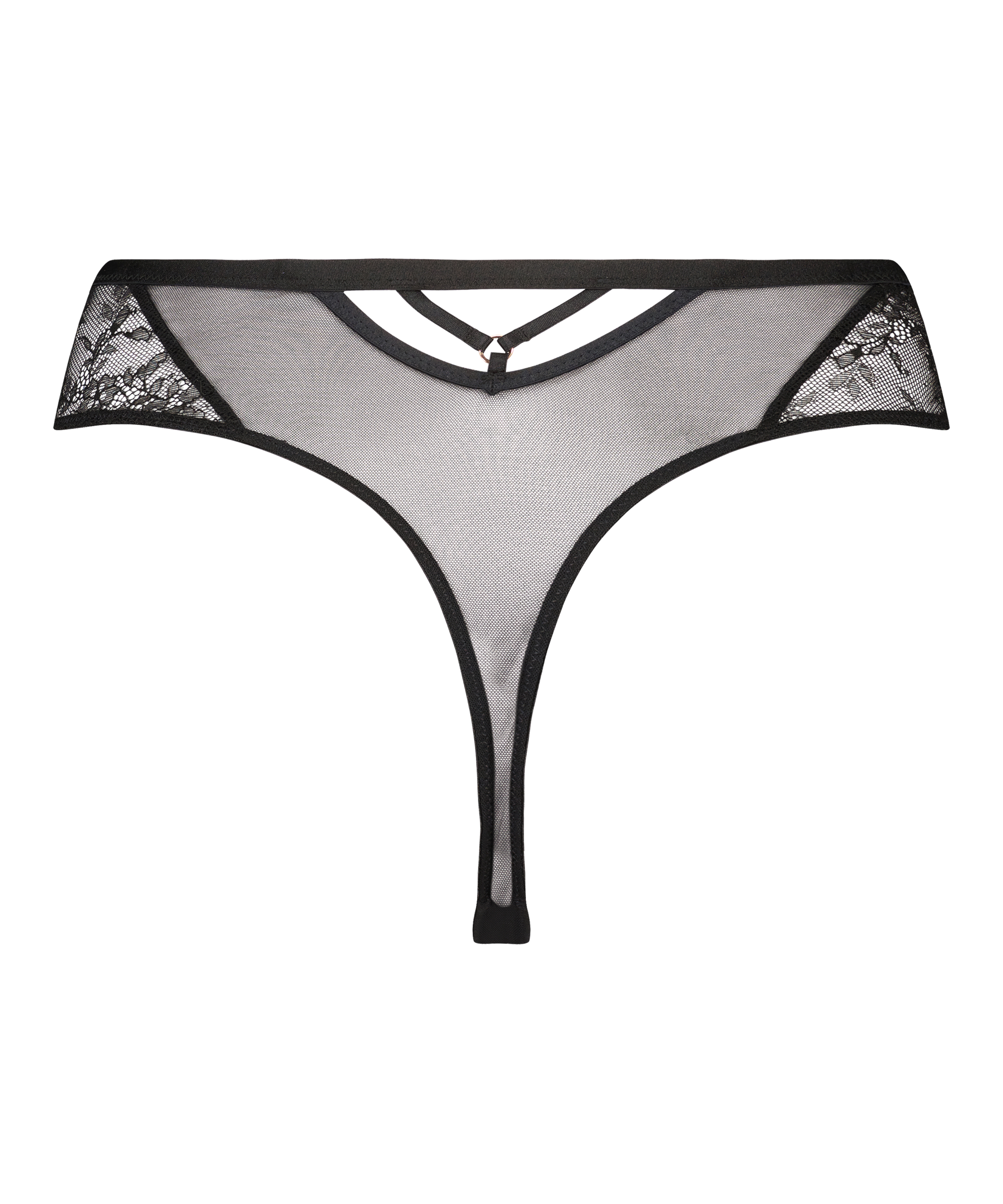Kelsey High Cut Thong Lucy Hale, Black, main