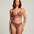 Shiloh Padded Non-wired Longline Bra, Purple
