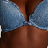 Marine Padded Underwired Push-Up Bra, Blue