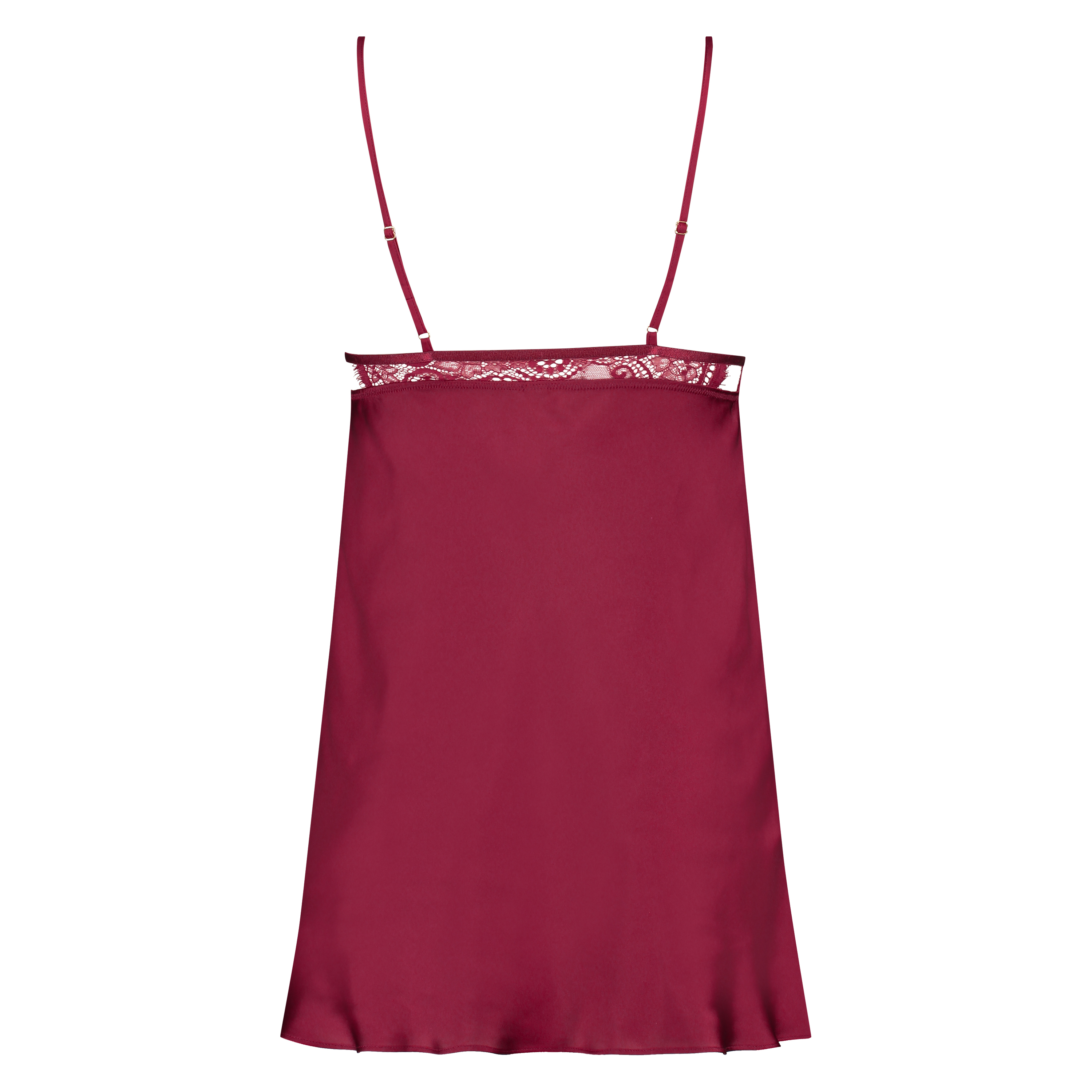 Satin Holly slip dress, Red, main