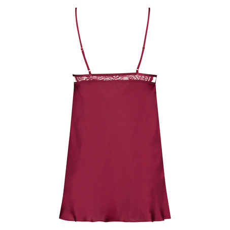 Satin Holly slip dress, Red