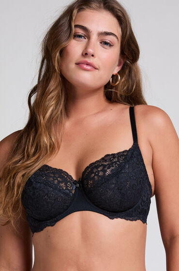Hunkemöller Marine Non-Padded Underwired Bra Black