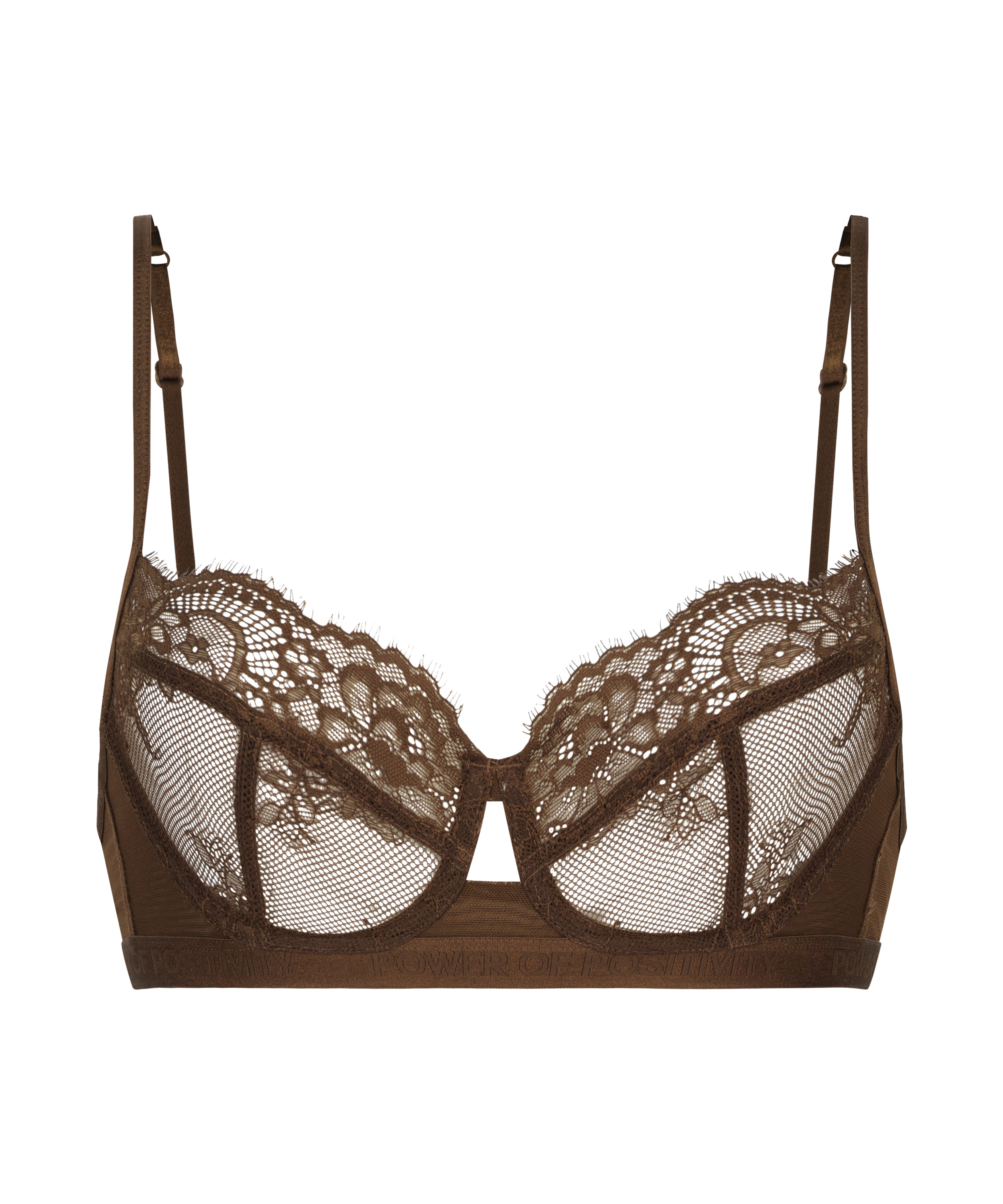 Honey Non-Padded Underwired Bra, Brown, main