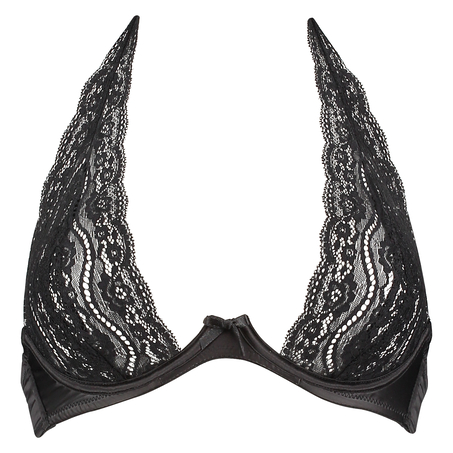 Non-padded underwired bra Jade lace, Black