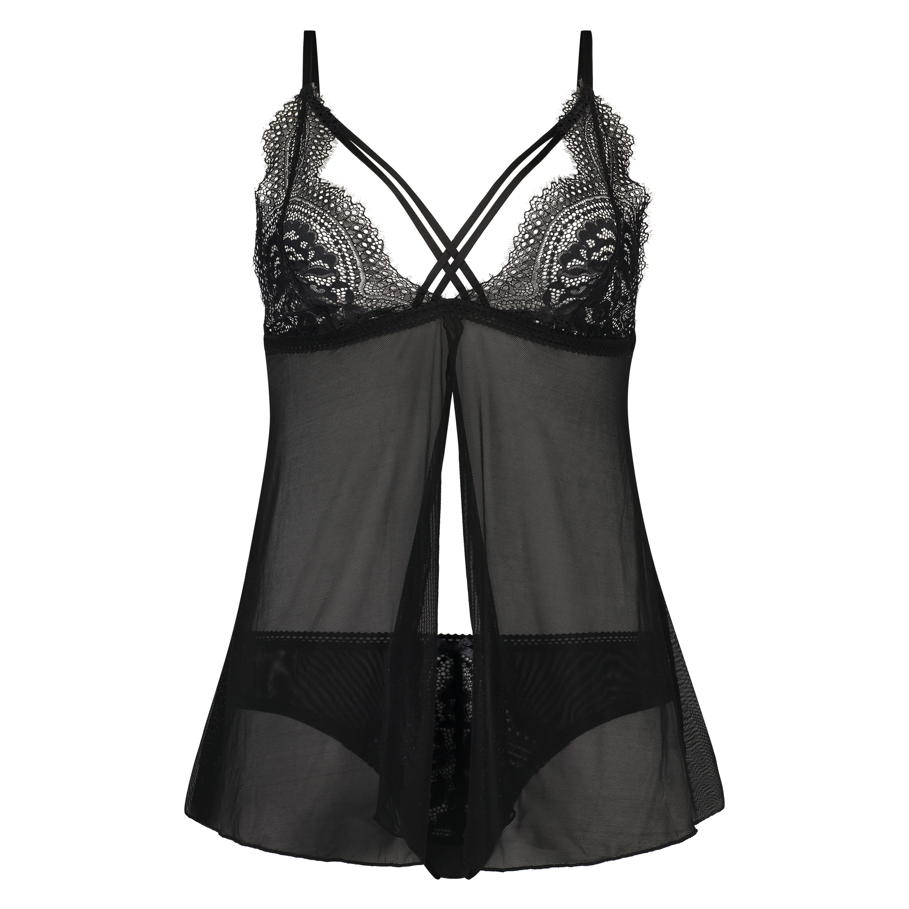 Cecile cami set, Black, main