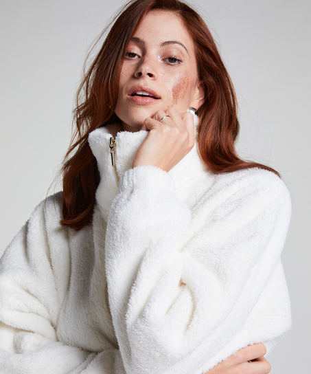 Fleece Onesie, White