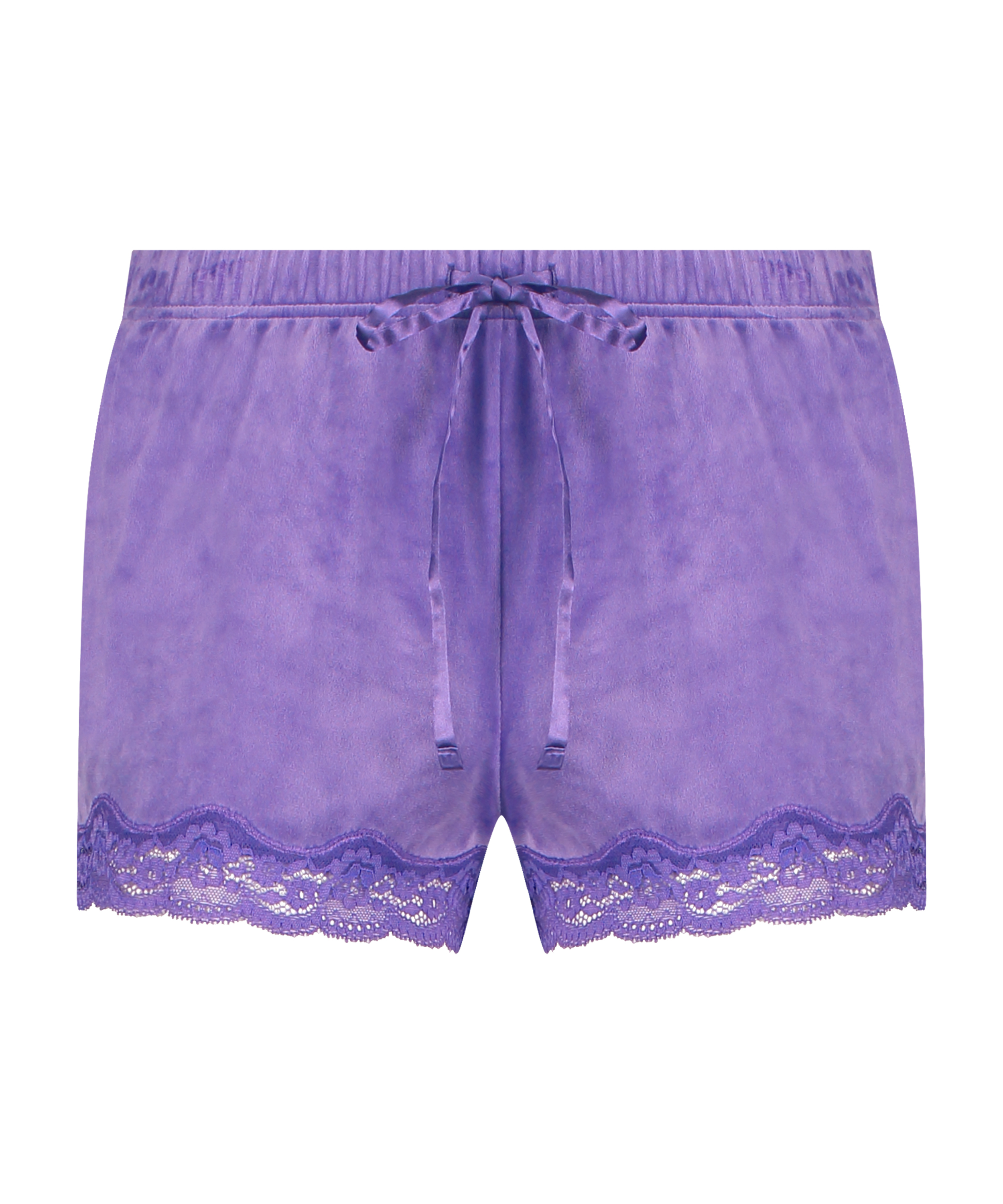 Velvet lace shorts, Purple, main