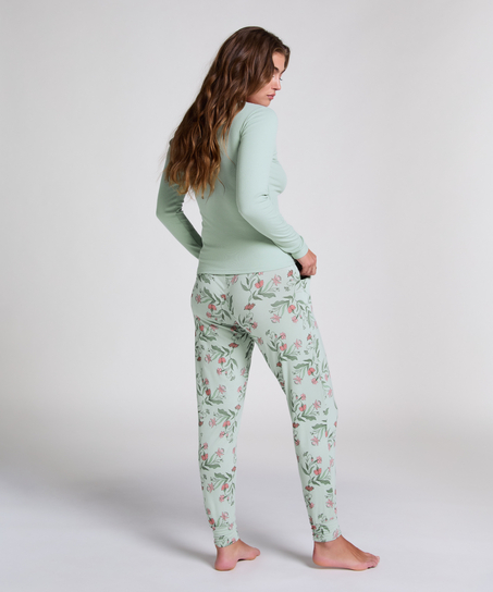 Jersey Pyjama Pants, Green