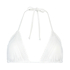 Maldives triangle bikini top, White