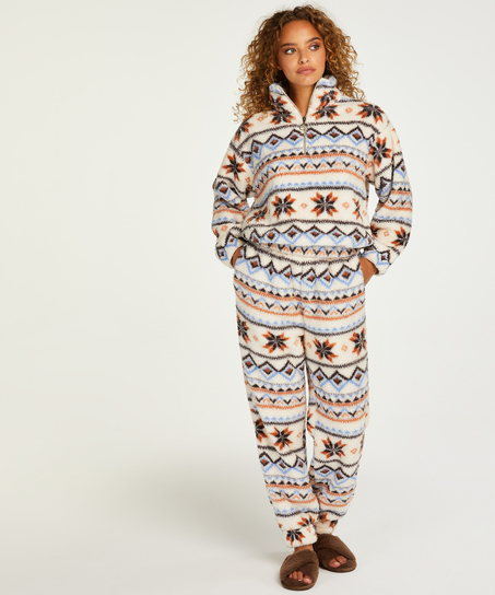 Fleece Joggers, White