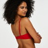 Plunge Padded Underwired Bra, Red