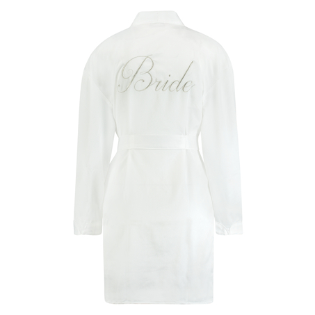 Satin Kimono Bridal, White