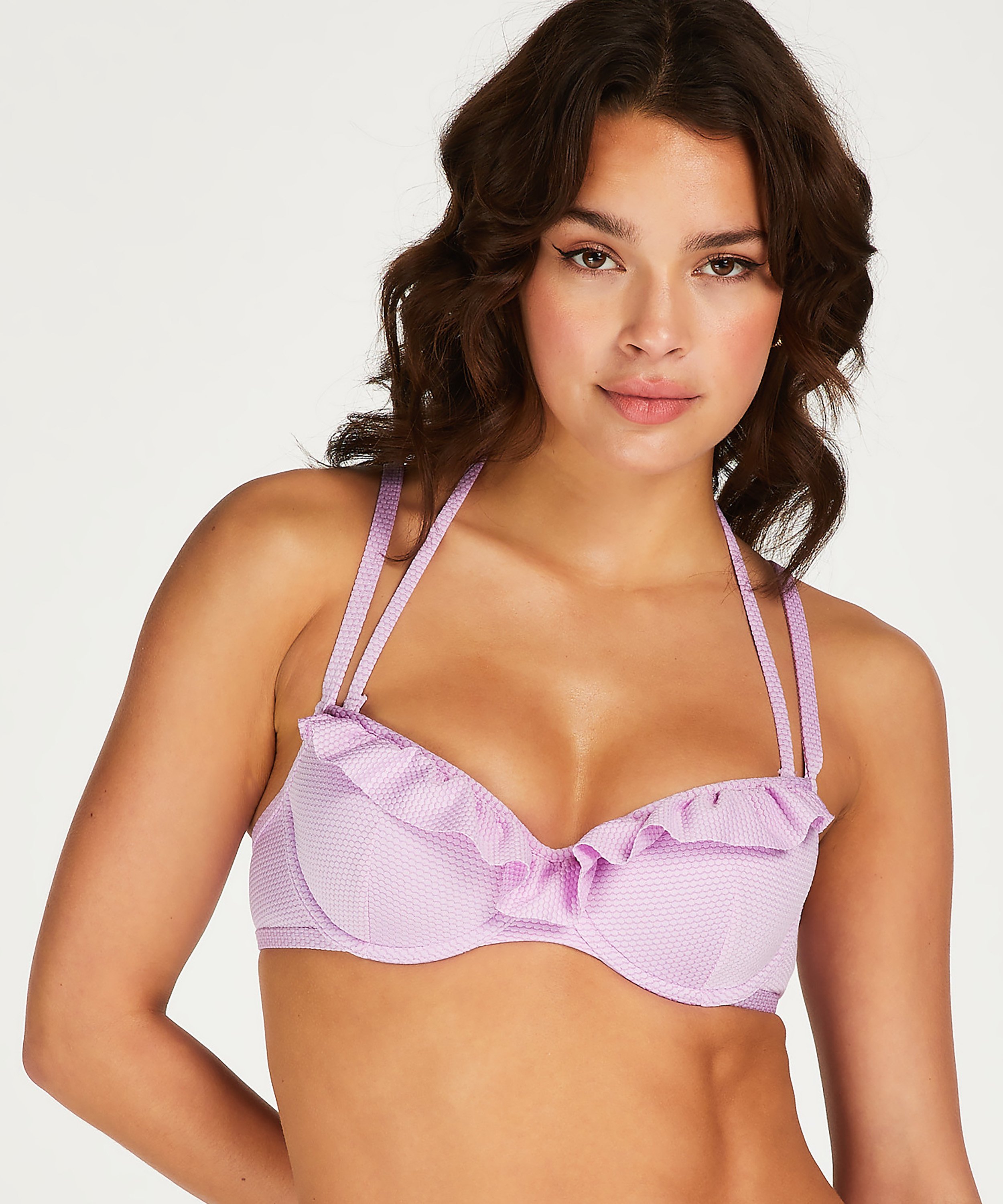 Seia Padded Underwired Bikini Top, Purple, main