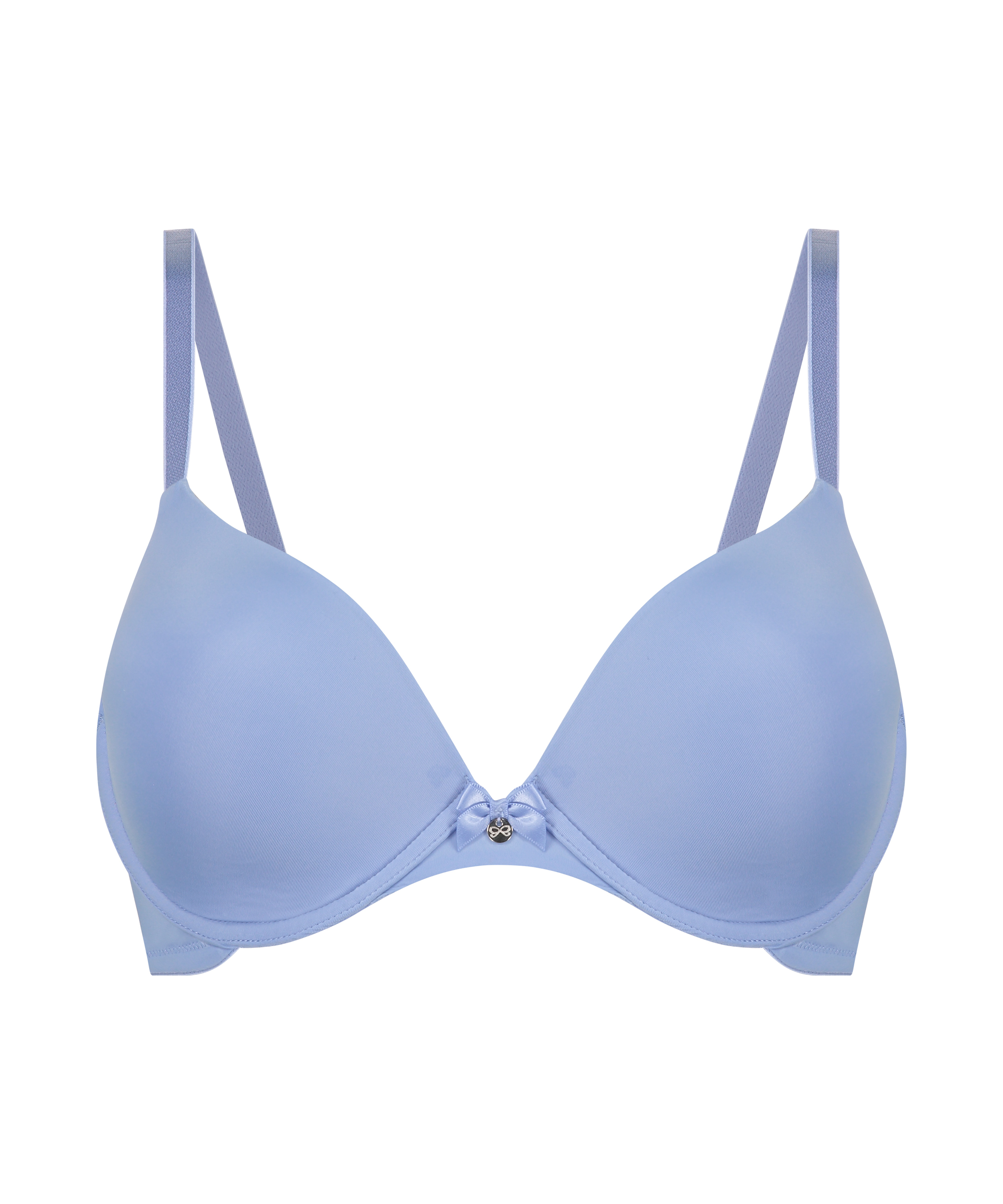 Plunge Padded Underwired Bra, Blue, main