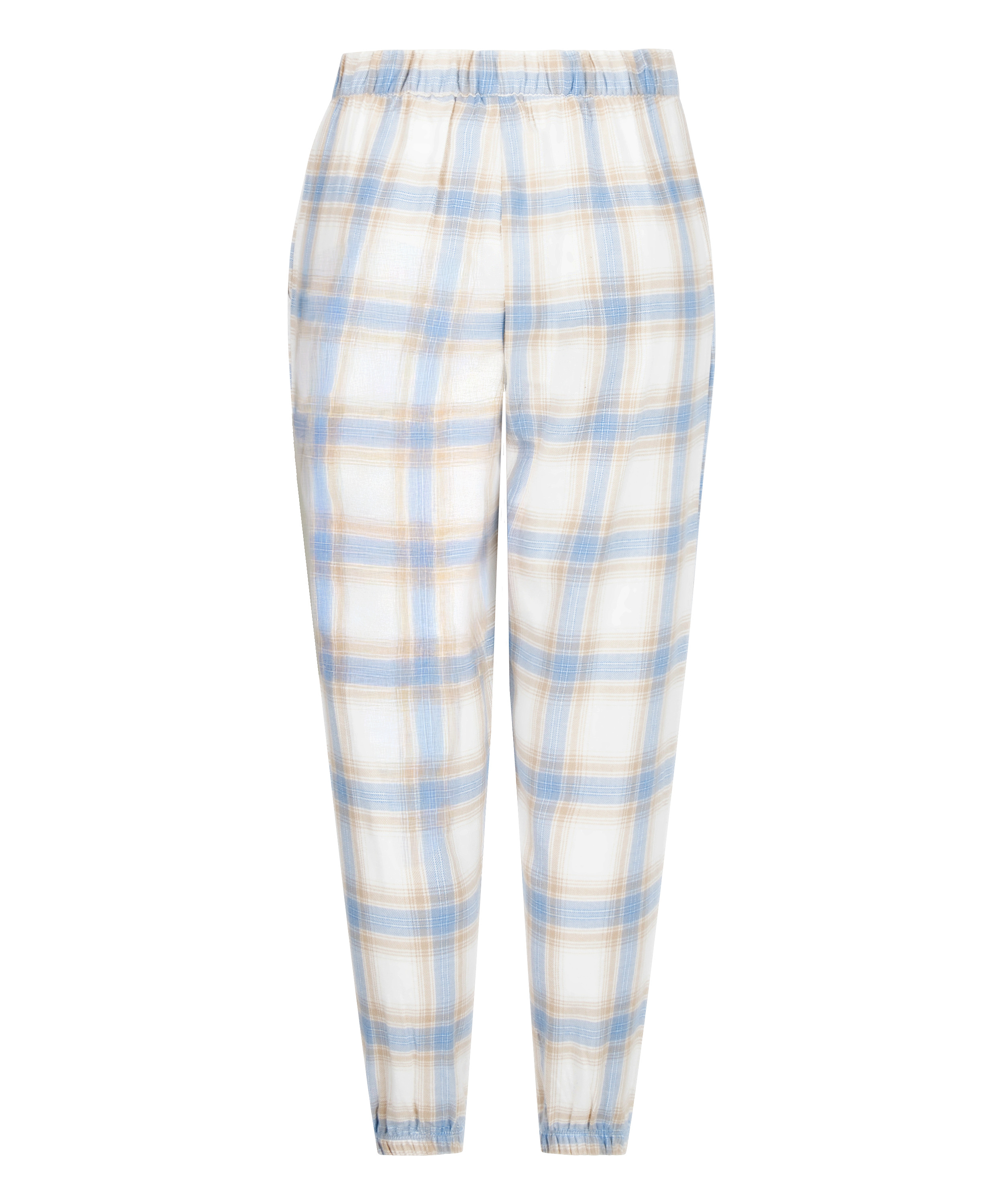Petite Twill Check Pyjama Pants, Blue, main