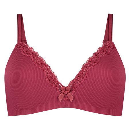 Lola padded non-underwired bra, Red