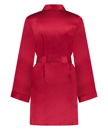 Satin Kimono, Red