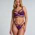 Sadie Non-Padded Underwired Longline Bra, Purple