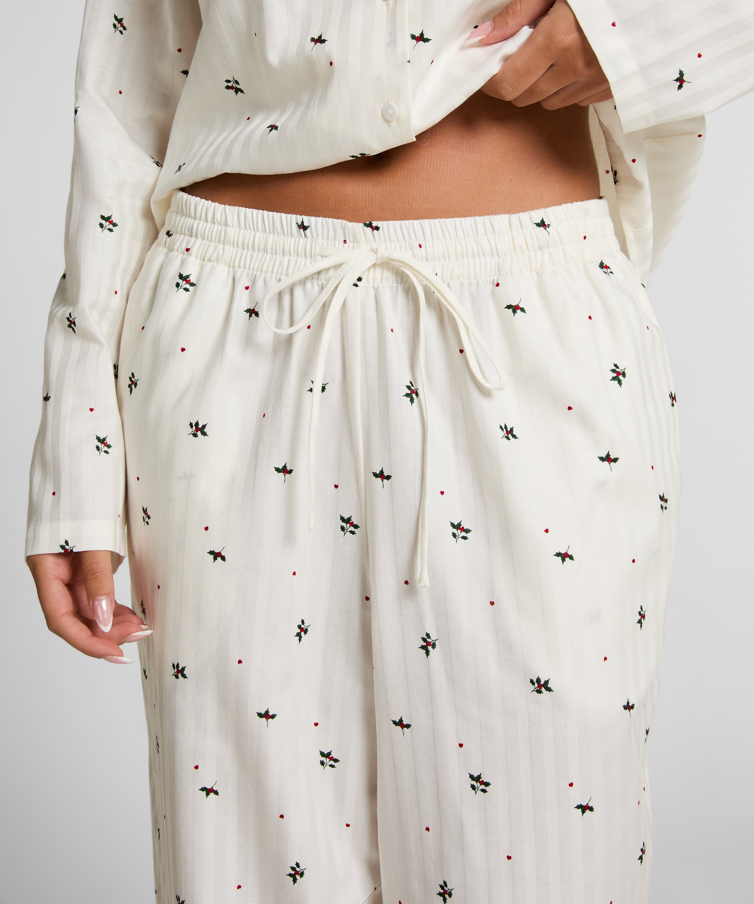 Petite Pyjama Pant Mistletoe, White, main