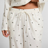 Petite Pyjama Pant Mistletoe, White