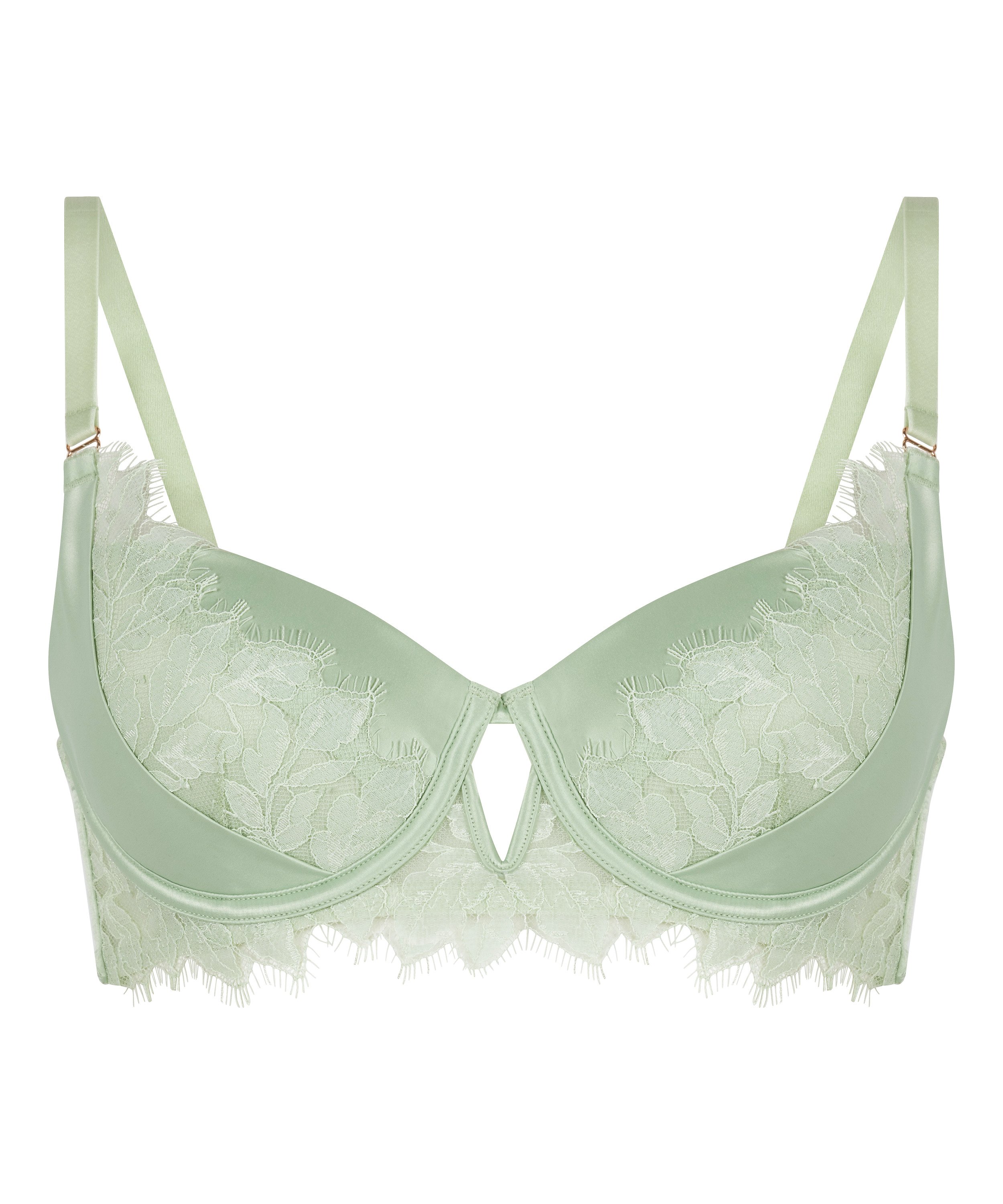 Malou Padded Underwired Bra, Green, main