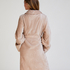 Fleece Bathrobe, Beige