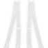 Transparent bra straps, White