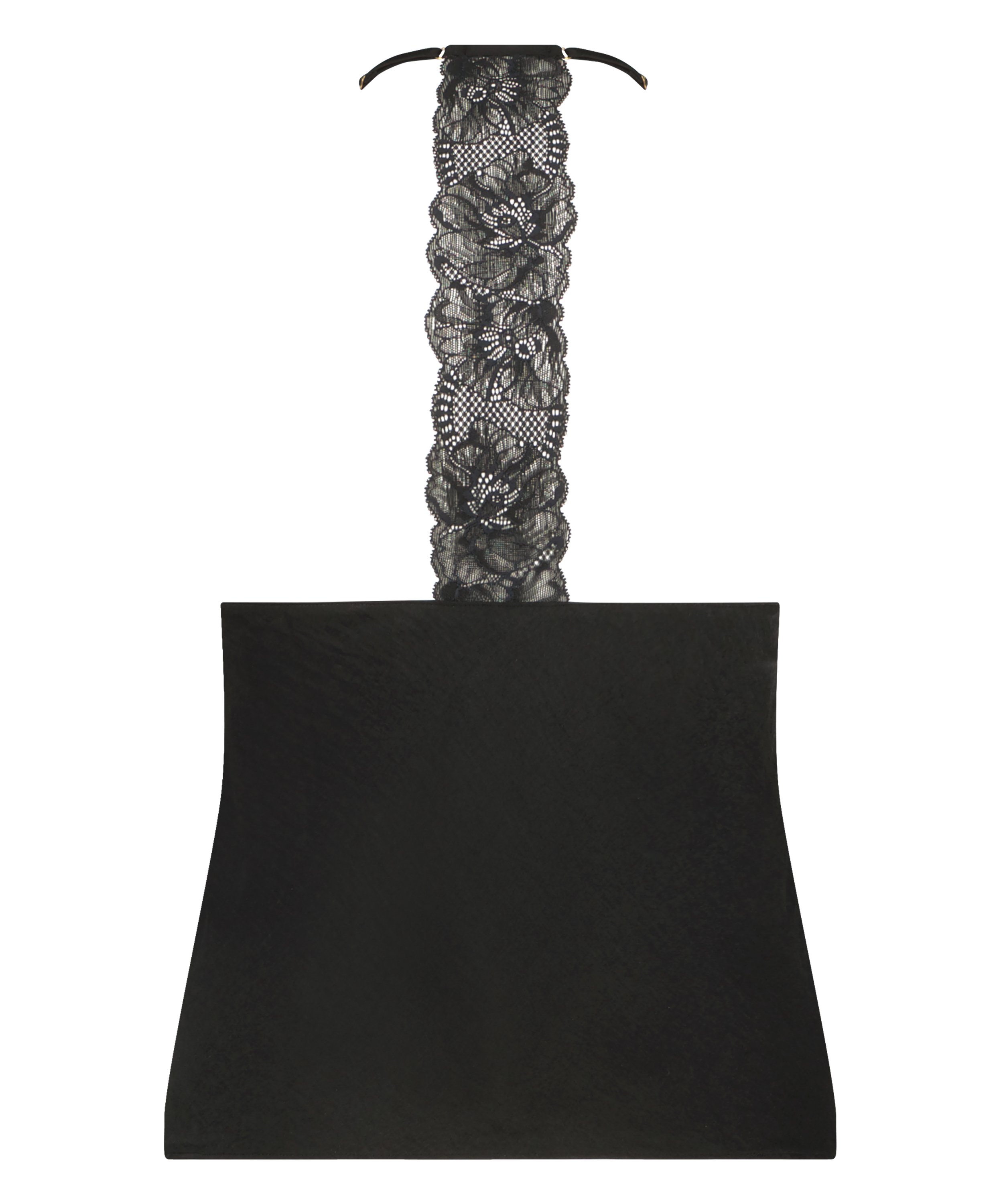 Satin Cami Top, Black, main