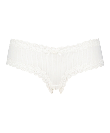 V-shape Mesh Brazilian, White