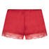 Satin pyjama shorts, Red